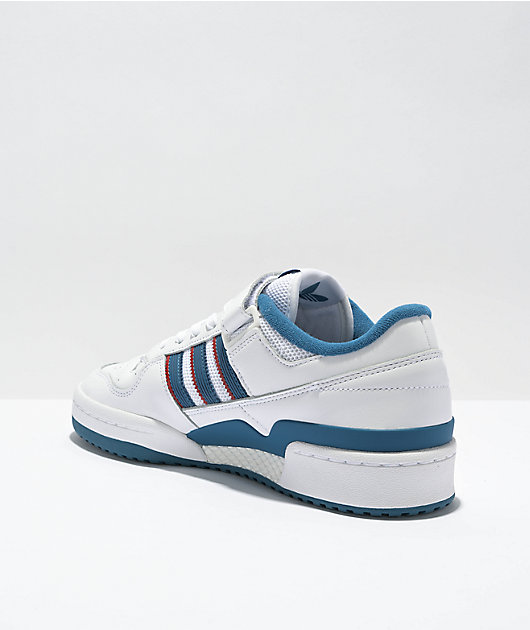 White and shop blue adidas shoes