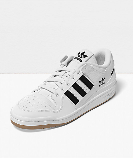 adidas originals forum low sneakers in white and black