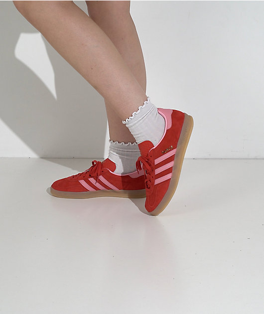 adidas Gazelle ADV Better Scarlet, Light Pink & Gum Skate Shoes video