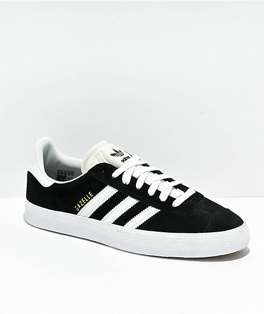 adidas Gazelle ADV Black & White Shoes | Zumiez 