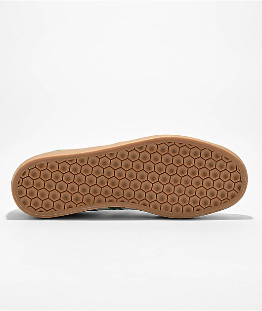 adidas Gazelle ADV Green, White & Gum Skate Shoes