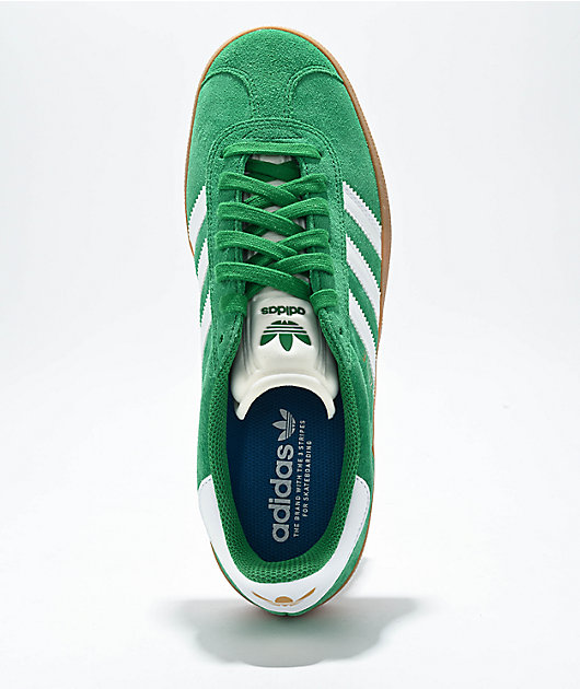 adidas Gazelle ADV Green, White & Gum Shoes | Zumiez