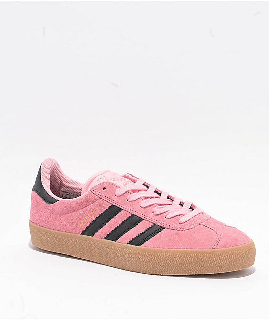 adidas Gazelle ADV Pink, Black, & Gum Skate Shoes | Zumiez