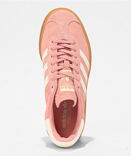 adidas Gazelle Bold Pink, White & Gum Platform Shoes