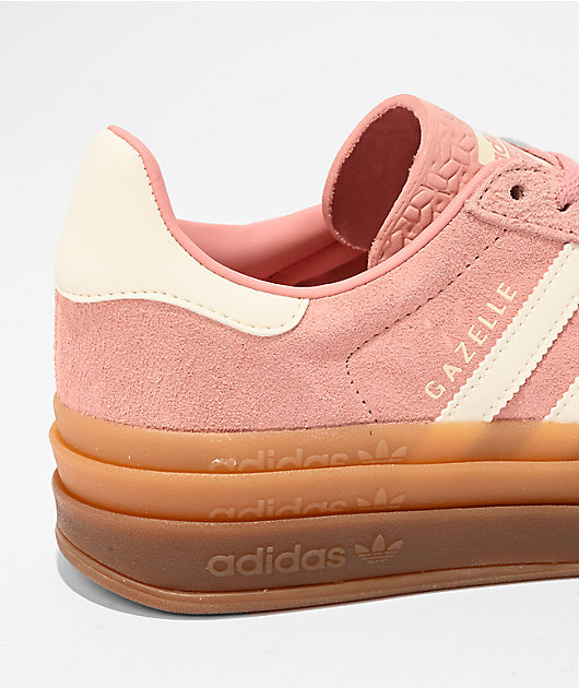 adidas Gazelle Bold Pink, White & Gum Platform Shoes