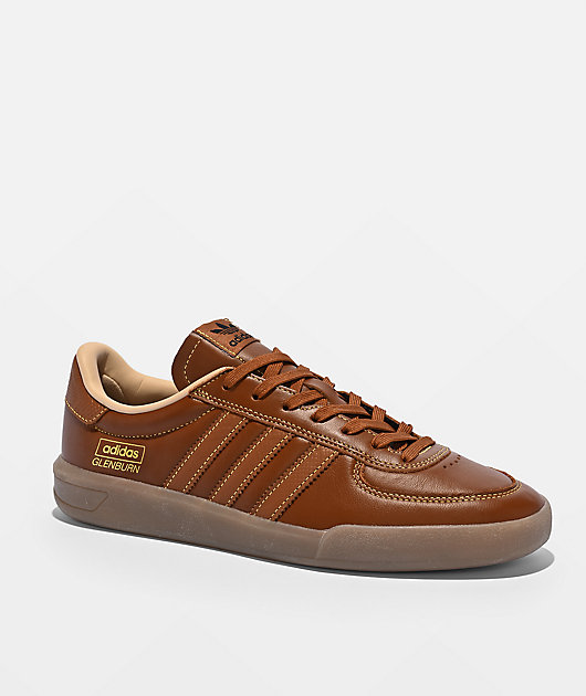 adidas Glenburn ADV Brown, Leather & Gum Skate Shoes