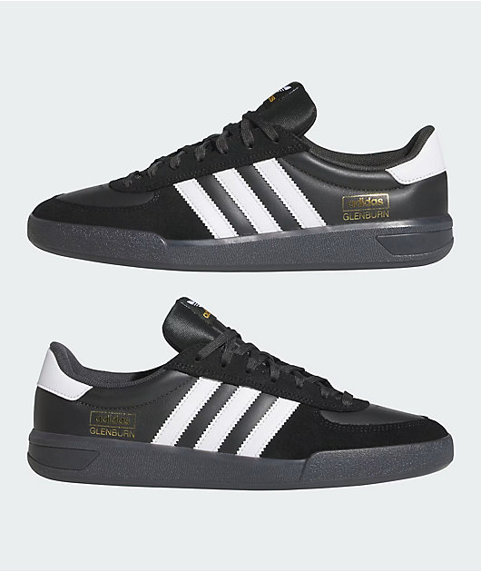 adidas Glenburn ADV Core Black, Cloud White & Carbon Skate Shoes