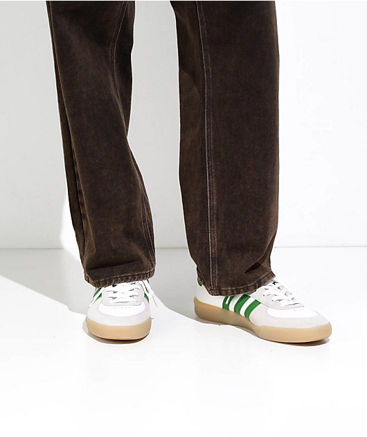 adidas Glenburn ADV White, Green, & Gum Skate Shoes video