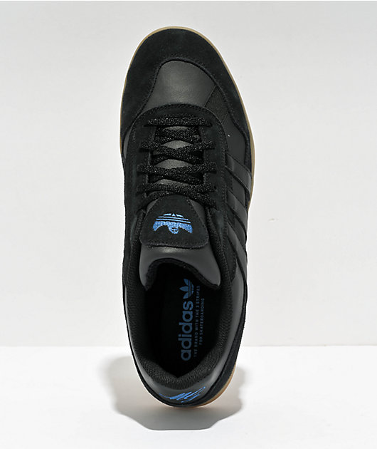adidas Gonzales Aloha Super Black & Gum Skate Shoes | Zumiez