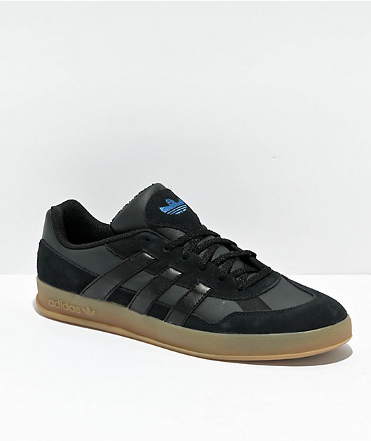 adidas Gonzales Aloha Super Black & Gum Skate Shoes | Zumiez