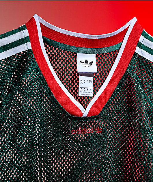 adidas Green Crop Mesh Jersey