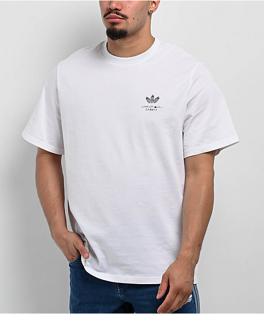 海外【ADIDAS】 Henry Jones Trash Mens Tee adidas Henry Jones Trash White T-Shirt | Zumiez