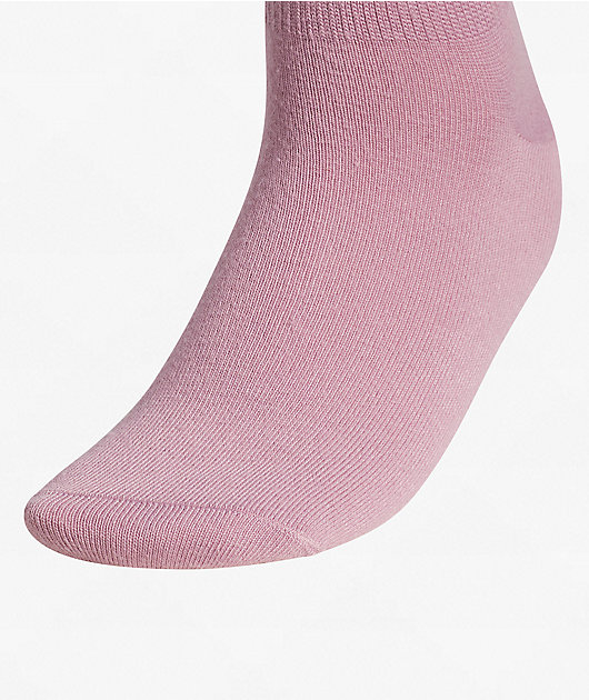 adidas Icons 3 Pack Pink, White & Black Quarter Socks