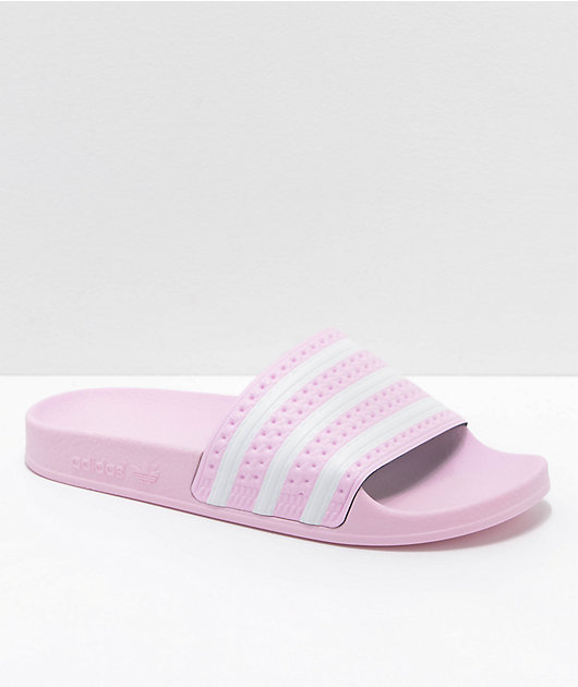 adidas Kids Adilette Pink Slide Sandals 