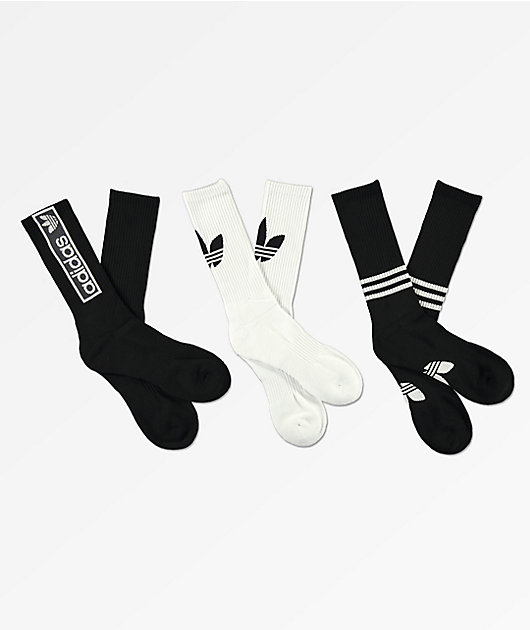 adidas Logo Graphic 3 Pack Crew Socks 