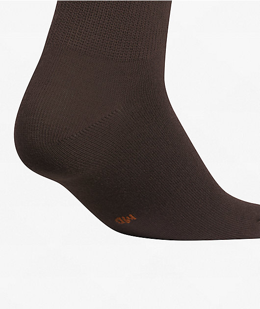 adidas Luna Brown & White 3 Pack High Quarter Crew Socks