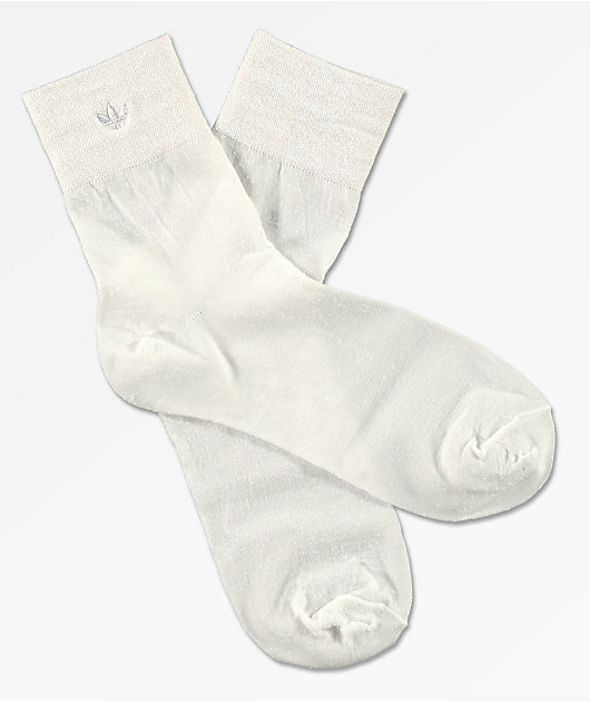 adidas Lurex White Ankle Socks | Zumiez