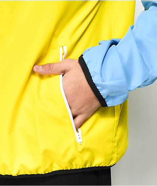 blue and yellow adidas jacket