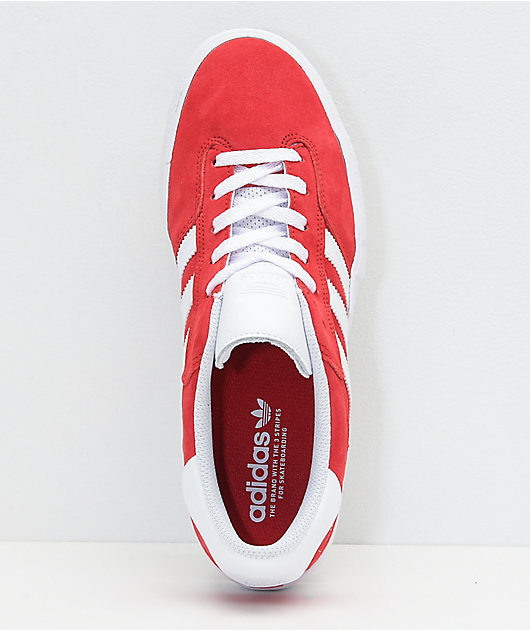 adidas white shoes with red stripes