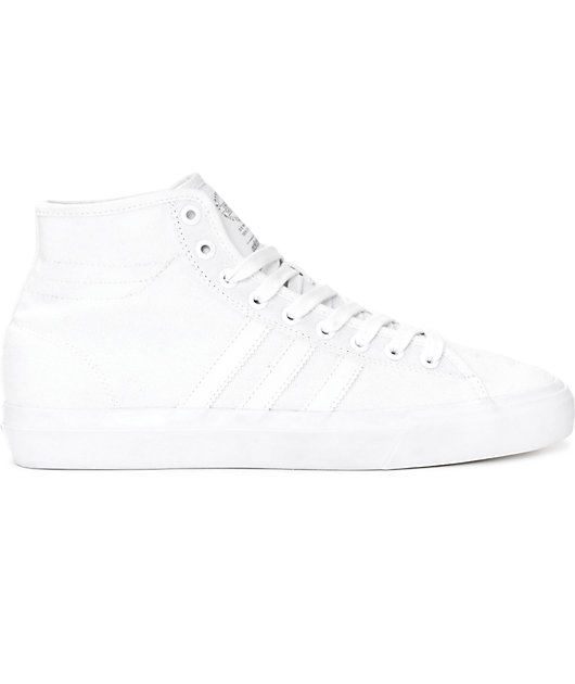 adidas matchcourt rx all white canvas shoes