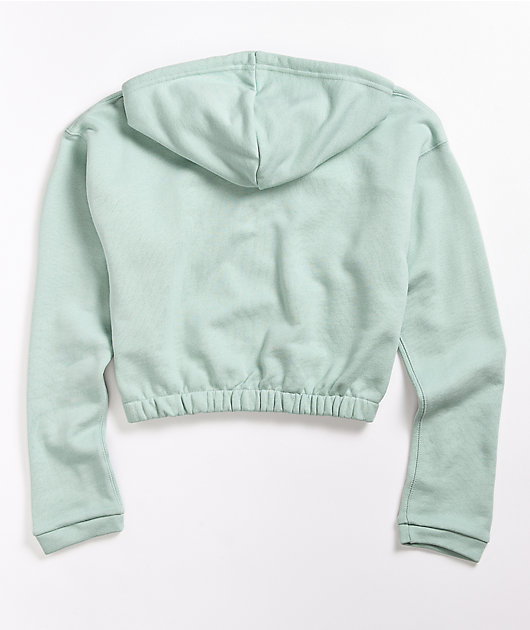 adidas mint green cropped hoodie