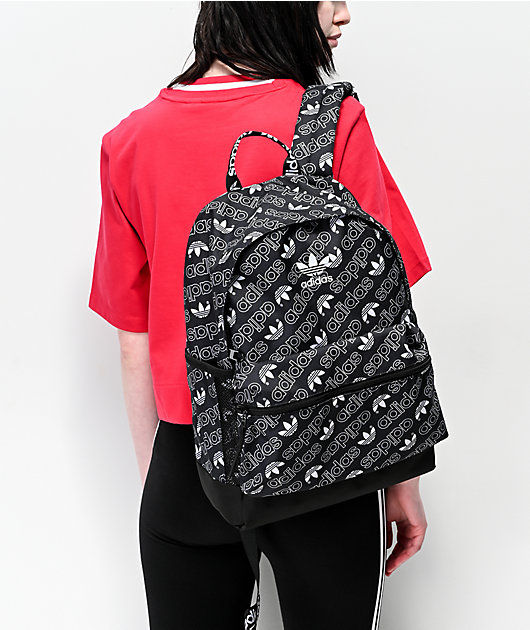 adidas National Allover Script Black & White Backpack