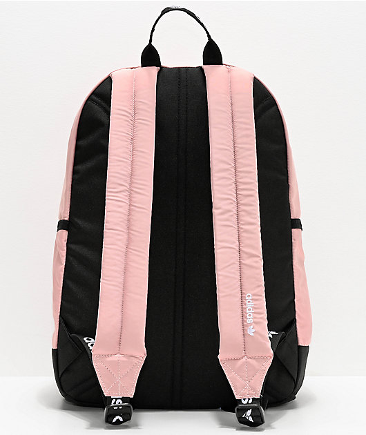 pink and black adidas backpack