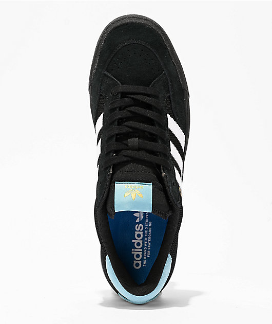 adidas Nora Core Black, Cloud White & Gold Metallic Skate Shoes