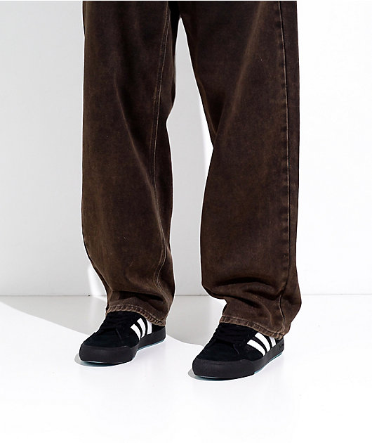 adidas Nora Core Black, Cloud White & Gold Metallic Skate Shoes