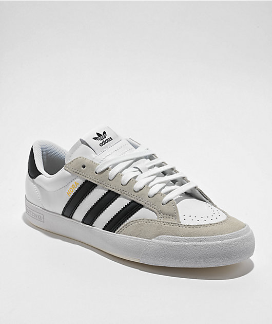 adidas Nora Crystal White & Core Black Skate Shoes | Zumiez
