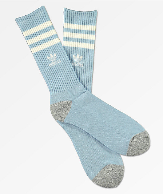 white and blue adidas socks