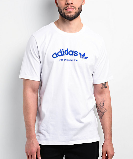 adidas Originals 4.0 Arched Logo White T Shirt Zumiez