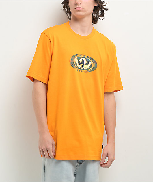 adidas Originals 90s Logo Orange T-Shirt | Zumiez
