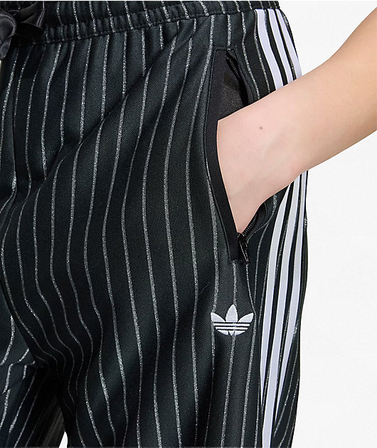 adidas Originals Adicolor Classics Pinstripe Firebird Grey Loose Fit Track Pants