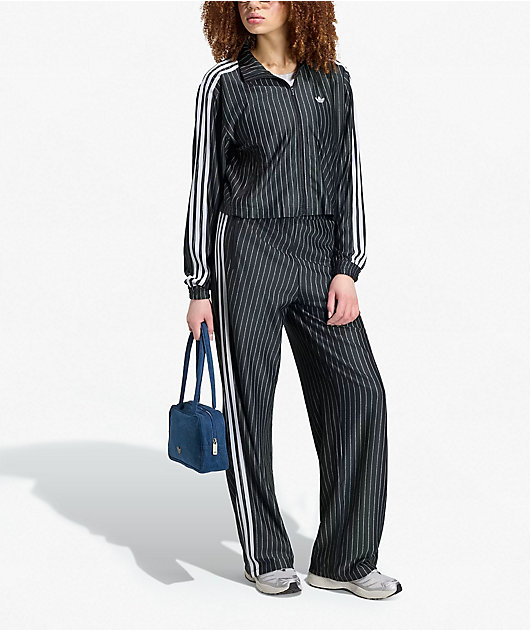 adidas Originals Adicolor Classics Pinstripe Firebird Grey Loose Fit Track Pants