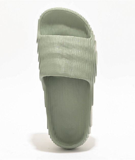 Adidas slippers green deals