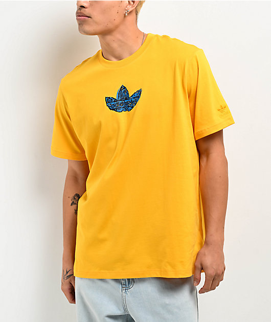 Adidas originals t shirt yellow online