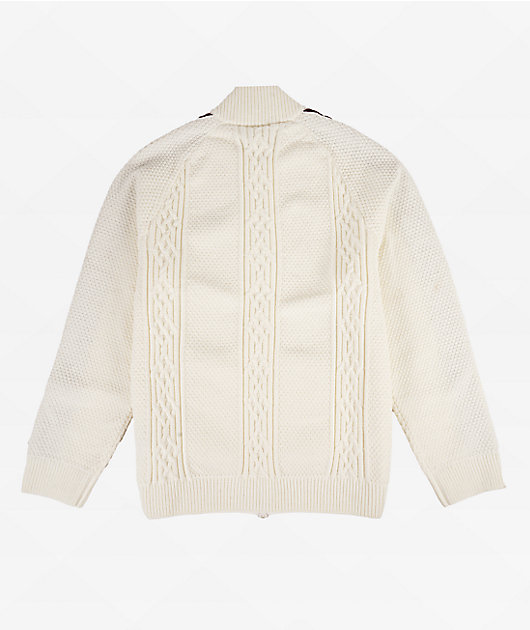 adidas Originals Archive Cutline Off White Track Zip Sweater | Zumiez