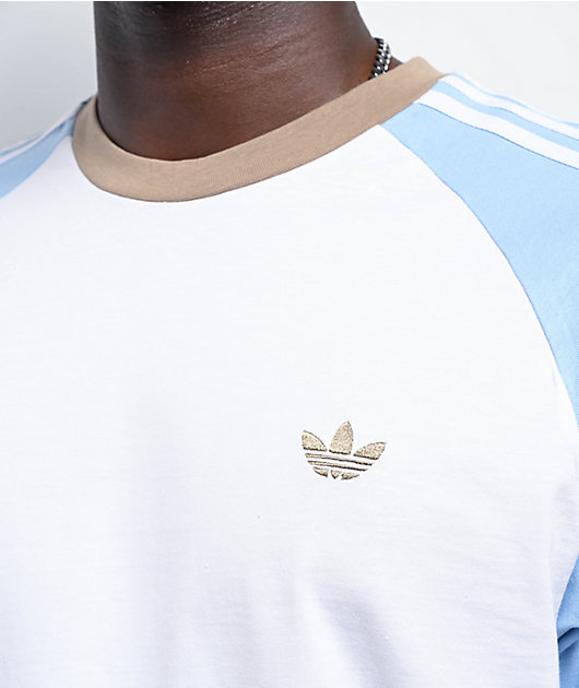 adidas Originals Cali White & Clear Sky T-Shirt | Zumiez