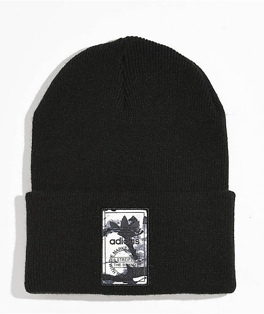 adidas Originals Camo Logo Black Beanie