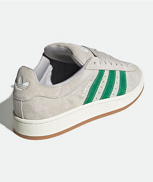 adidas Originals Campus 00s Grey One & Green Skate Shoes | Zumiez