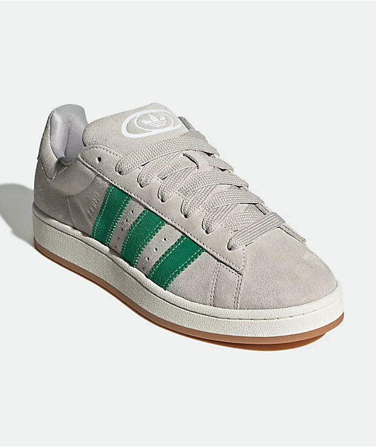 adidas Originals Campus 00s Grey One & Green Skate Shoes | Zumiez