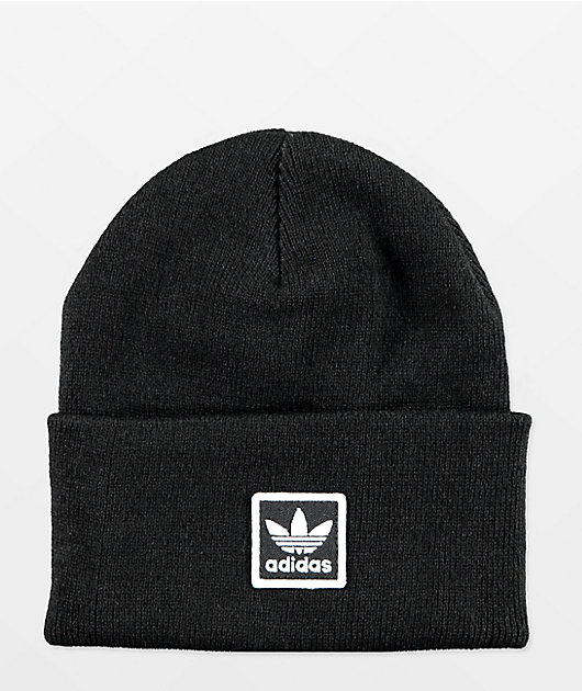 adidas Originals Chunky Black Cuff Beanie Zumiez