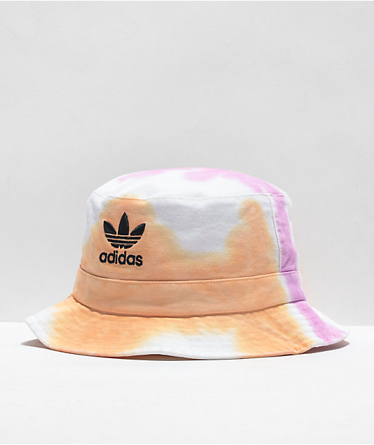 adidas Originals Color Wash Peach Tie Dye Bucket Hat