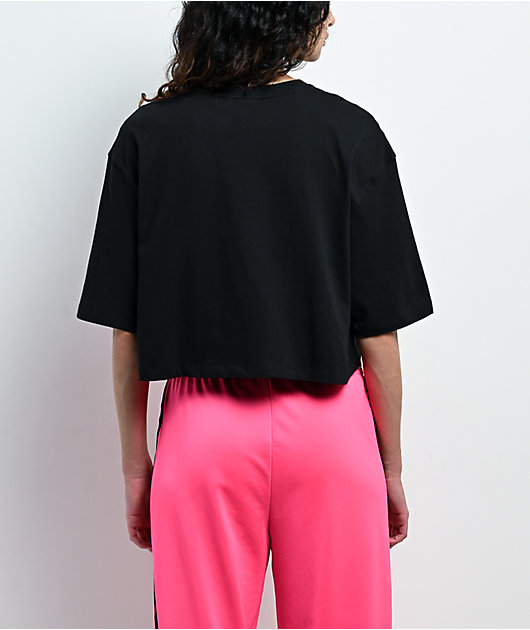 adidas Originals Essentials Black Boxy Crop T-Shirt