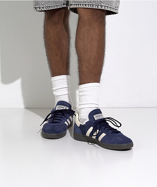 adidas Originals Handball Spezial Navy, Cloud White & Gum Shoes video