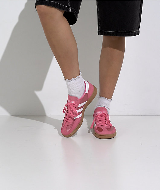 adidas Originals Handball Spezial Pink & White Shoes video