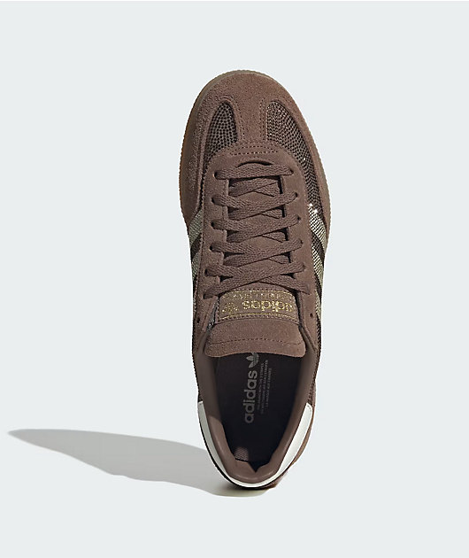 adidas Originals Handball Spezial Rhinestone Earth Strata, Off White & Gold Metallic Shoes