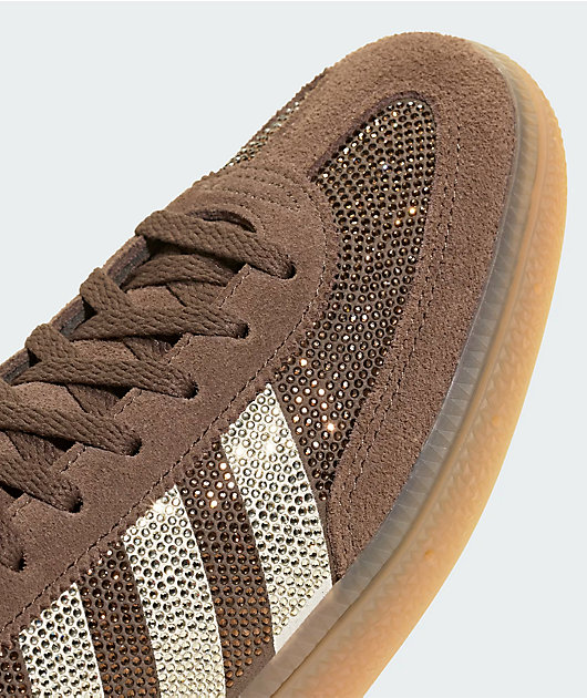 adidas Originals Handball Spezial Rhinestone Earth Strata, Off White & Gold Metallic Shoes
