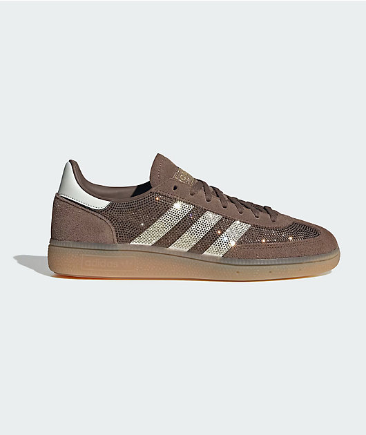 adidas Originals Handball Spezial Rhinestone Earth Strata, Off White & Gold Metallic Shoes